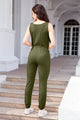 Dahiana Drawstring Round Neck Sleeveless Jumpsuits