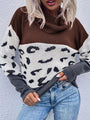Felicia Women’s Cowl Neck Sweater With Colorblock Print - Vestir en Moda