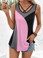 Rosanna Cute Color Block Tank Top