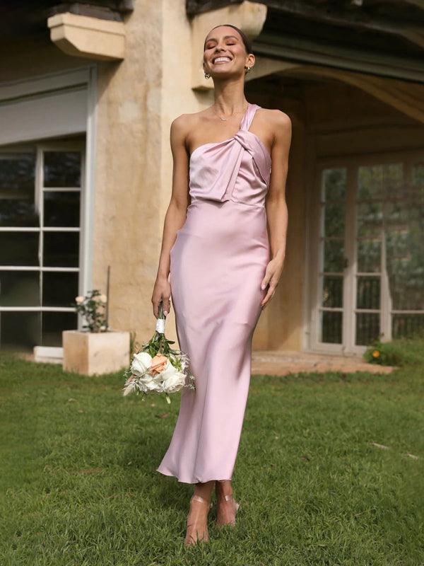 Florence Forged Face Elegant Suspender Long Dress - Vestir en Moda