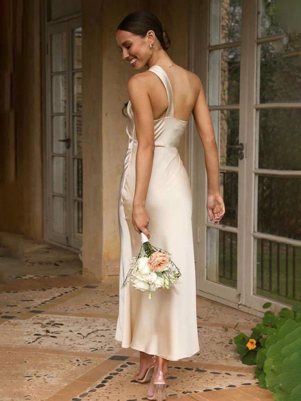 Florence Forged Face Elegant Suspender Long Dress - Vestir en Moda