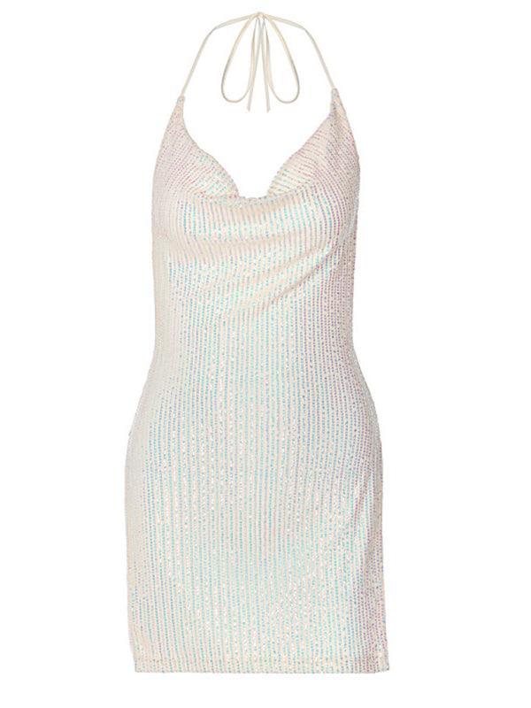 Freyja Sexy Backless Hollow Halter Neck Figure Dress - Vestir en Moda