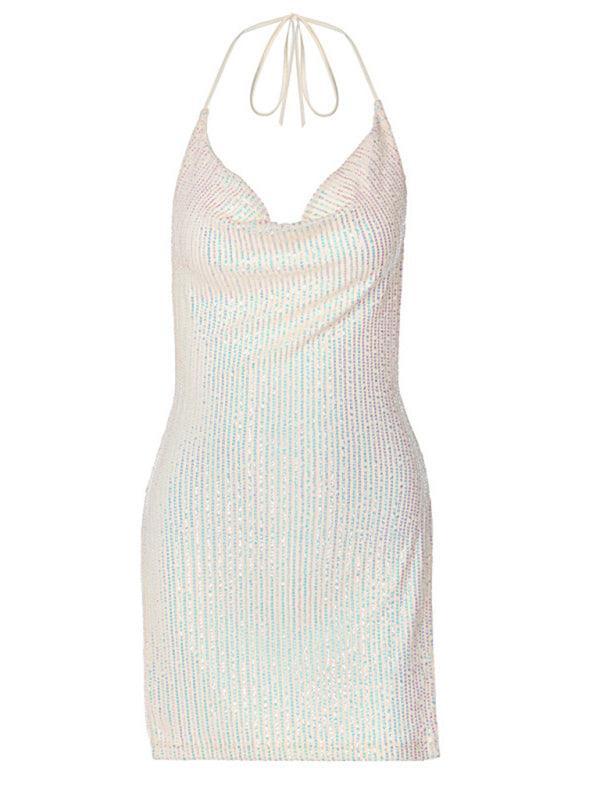 Freyja Sexy Backless Hollow Halter Neck Figure Dress - Vestir en Moda