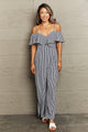 Gabriella Striped Spaghetti Strap Cold-Shoulder Jumpsuit - Vestir en Moda