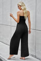 Genesis Casual Solid Straight Neck Smocked Jumpsuit - Vestir en Moda