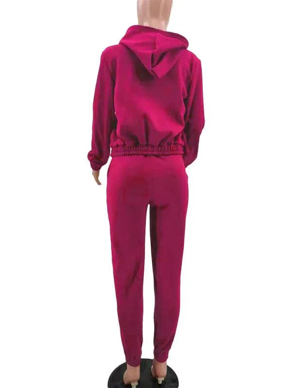 Giorgia Women's Knitted Casual Sports Fleece Three piece Sets - Vestir en Moda