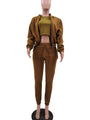 Giorgia Women's Knitted Casual Sports Fleece Three piece Sets - Vestir en Moda