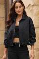 Holly Zip-Up Collared Basic Style Jacket - Vestir en Moda