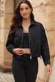 Holly Zip-Up Collared Basic Style Jacket - Vestir en Moda