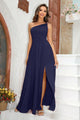 Hyler Sexy One-Shoulder Split Elegant Maxi Dress - Vestir en Moda