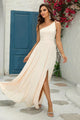 Hyler Sexy One-Shoulder Split Elegant Maxi Dress - Vestir en Moda