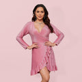 Siena Deep V Neck Ruffle Mini Dress - Vestir en Moda