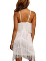 Theodora Sexy Tassel Stitching Backless Evening Deep V Neck Dress - Vestir en Moda