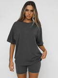 Cristina Women's solid color casual Two piece sets - Vestir en Moda