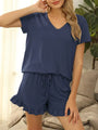 Samira Women's Henley Tee With Two pieces Sets - Vestir en Moda