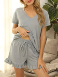Samira Women's Henley Tee With Two pieces Sets - Vestir en Moda