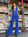 Erica And Slim Fashion Street Style Open Back Retro Style High Jumpsuits