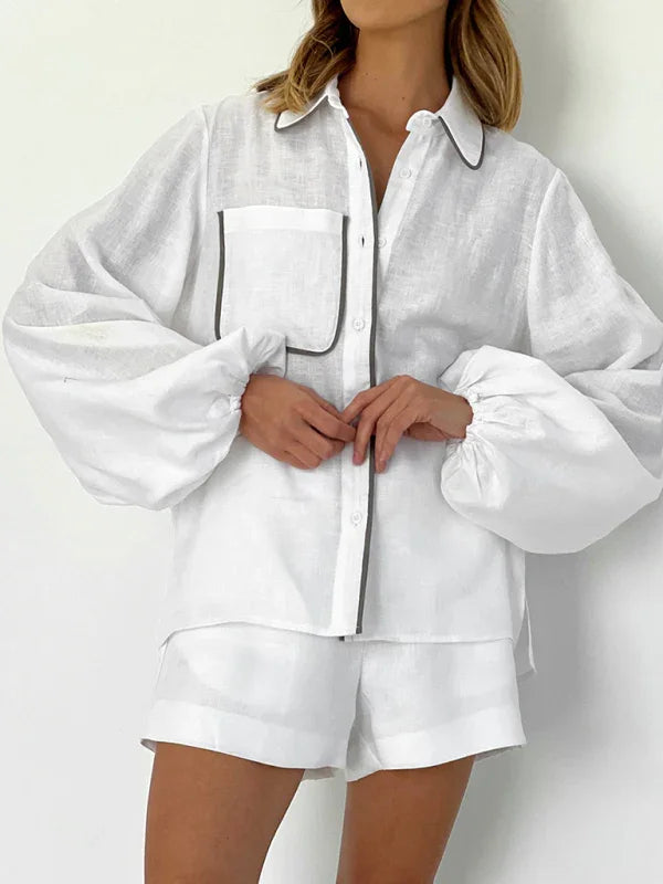 Ruby New casual suit contrasting color Two Pieces Sets