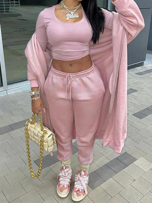 Sophia New women's new fashion casual sports Two Pieces sets
