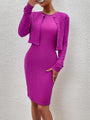 Elizabeth Elegant suit long sleeve round neck Two pieces sets - Vestir en Moda