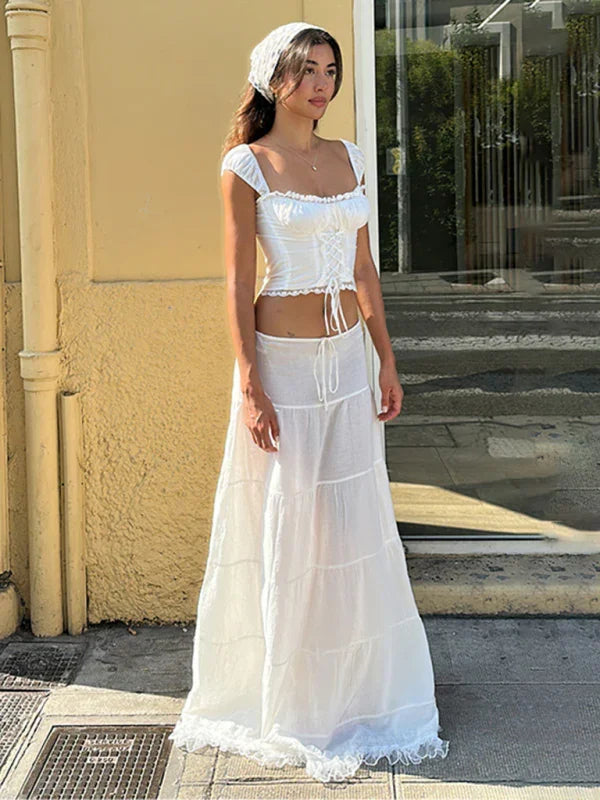 Giulia New women's French neck halter Two pieces sets