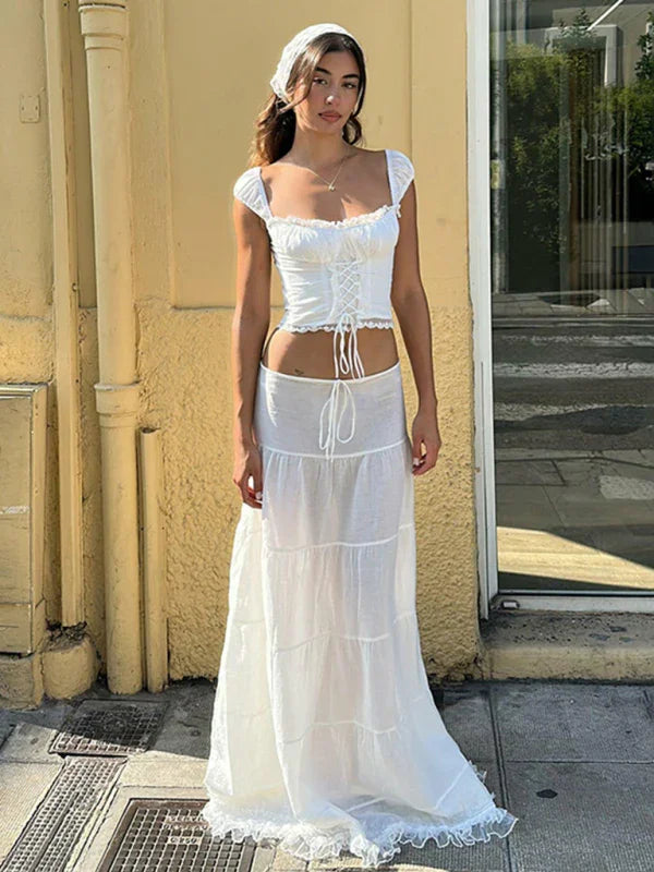 Giulia New women's French neck halter Two pieces sets