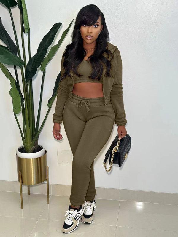 Daniela New women's fleece sports and leisure Three piece sets - Vestir en Moda