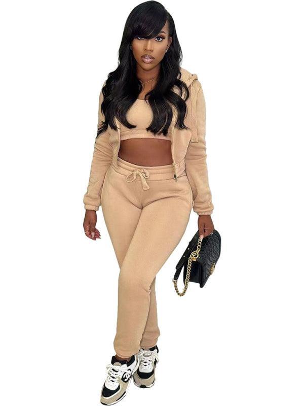 Daniela New women's fleece sports and leisure Three piece sets - Vestir en Moda