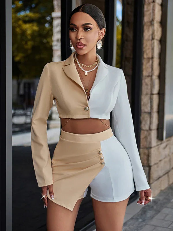 Emma Contrast color women's Two pieces sets