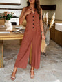 Sodelis Women new style elegant solid color jumpsuits
