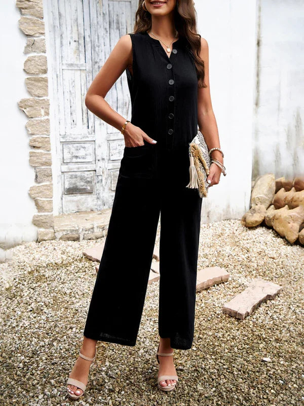 Sodelis Women new style elegant solid color jumpsuits