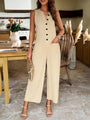 Sodelis Women new style elegant solid color jumpsuits