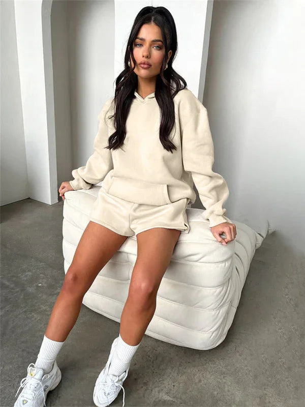 Olivia Women's new fashion loose solid color Two Pieces Sets