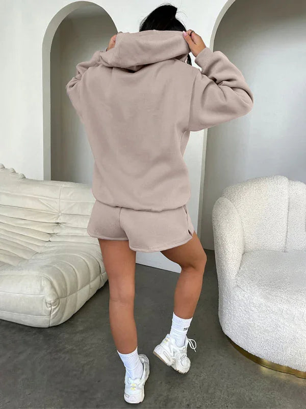 Olivia Women's new fashion loose solid color Two Pieces Sets