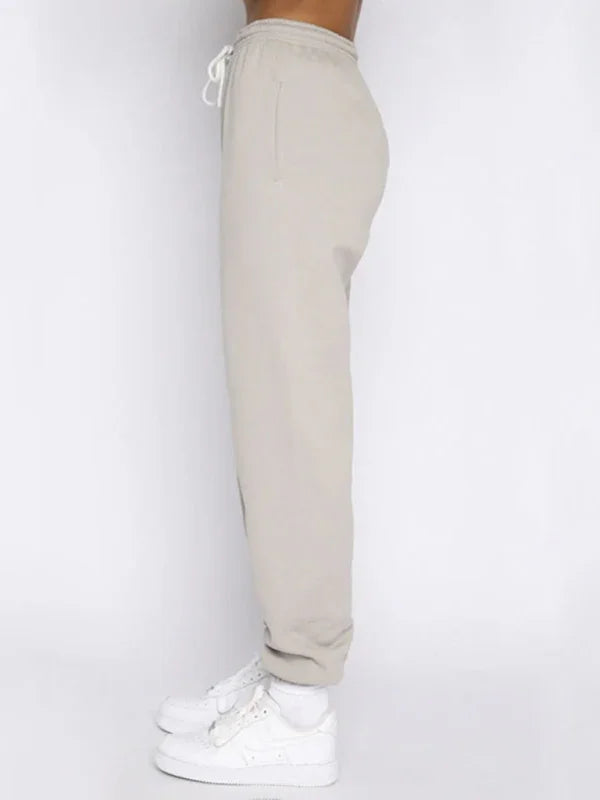 Sophia Women's new solid color stand-up collar zipper Two Pieces sets