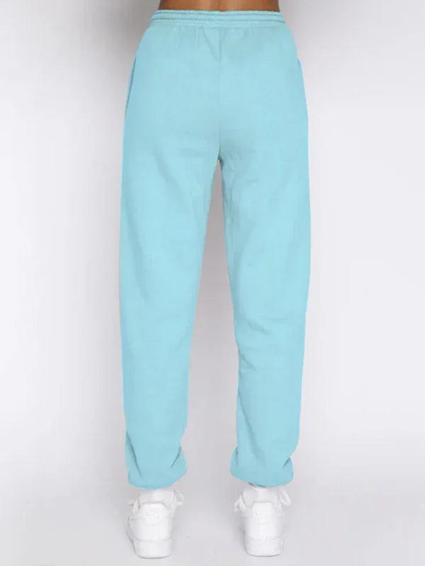 Sophia Women's new solid color stand-up collar zipper Two Pieces sets