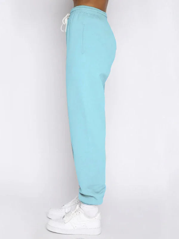 Sophia Women's new solid color stand-up collar zipper Two Pieces sets