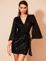 Rivka Elegant Sexy Shiny Sequined Party Mini Dress