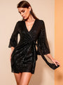 Rivka Elegant Sexy Shiny Sequined Party Mini Dress