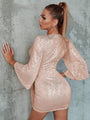 Rivka Elegant Sexy Shiny Sequined Party Mini Dress