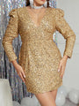 Paula Elegant Sexy Shiny Sequined Party Cocktail Mini Dress