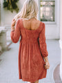 Olivia High Waisted Loose Long Sleeved A Hem Dress