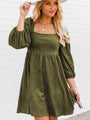Olivia High Waisted Loose Long Sleeved A Hem Dress
