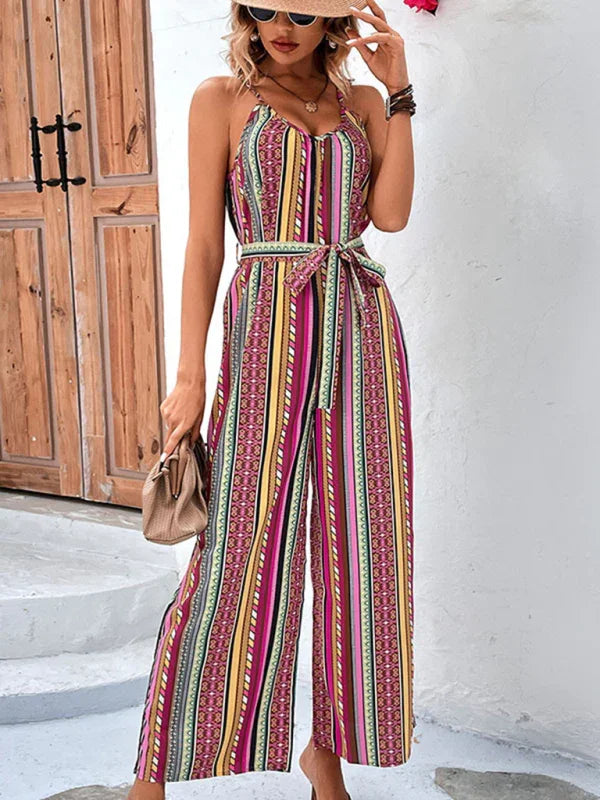 Susana Women Elegant Holiday Bohemian Suspender Jumpsuits
