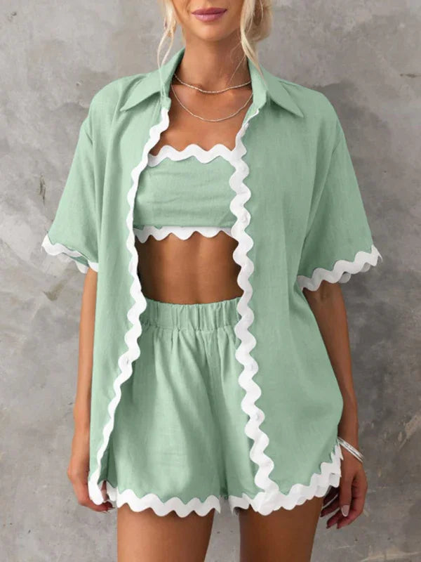 Elizabeth Women's new simple and fashionable Two pieces sets