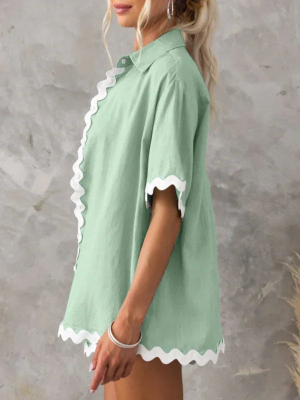 Elizabeth Women's new simple and fashionable Two pieces sets