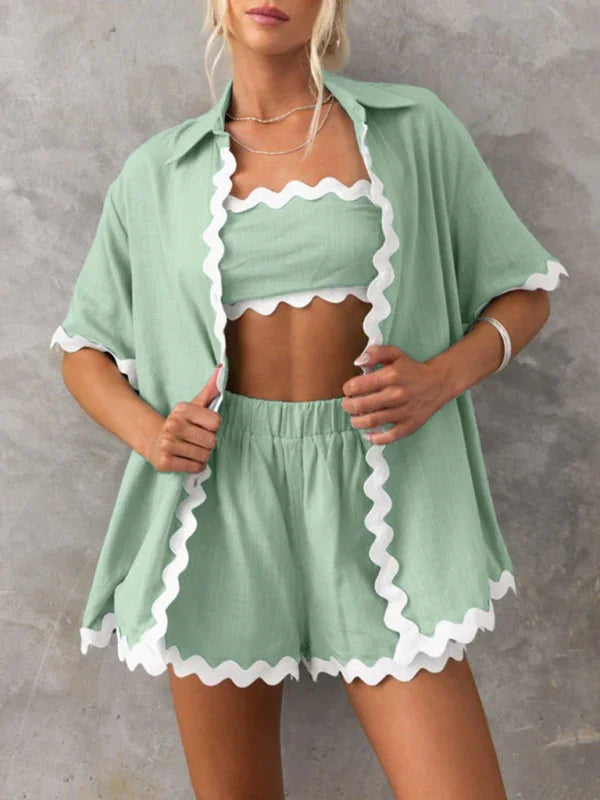 Elizabeth Women's new simple and fashionable Two pieces sets