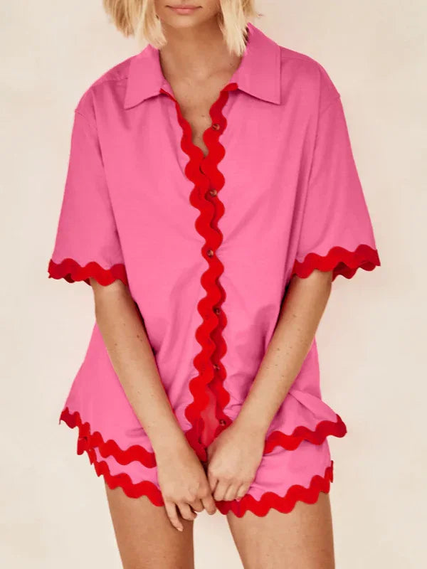Elizabeth Women's new simple and fashionable Two pieces sets