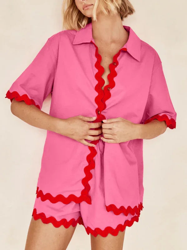 Elizabeth Women's new simple and fashionable Two pieces sets