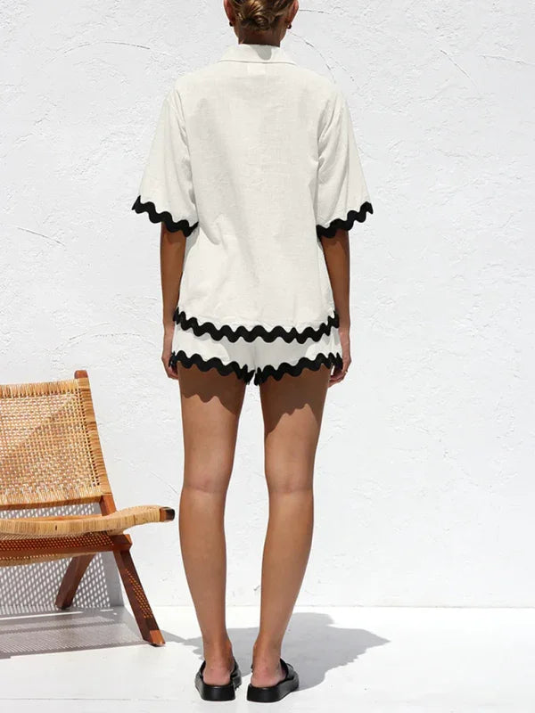 Elizabeth Women's new simple and fashionable Two pieces sets